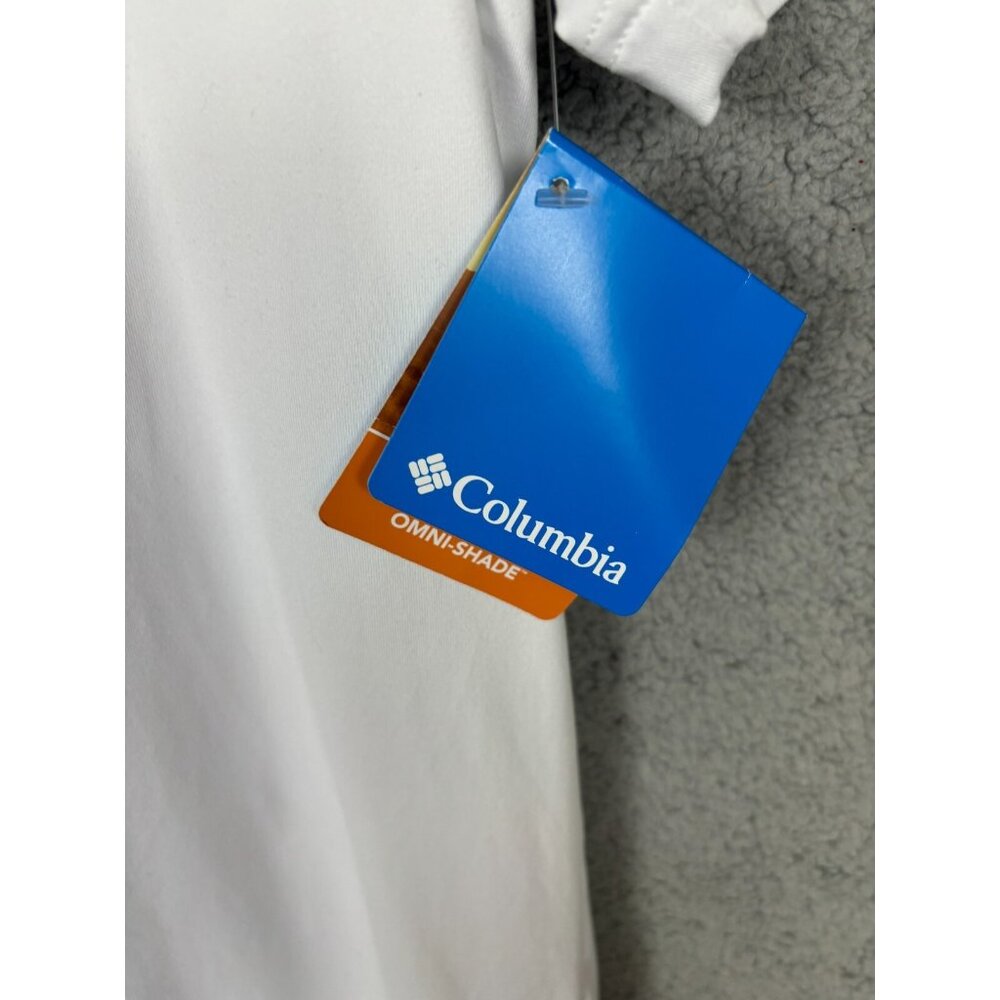 Columbia Mens Omni Shade Tech Trail Graphic Tee UPF 50 White Small New With Tags - Picture 5 of 8